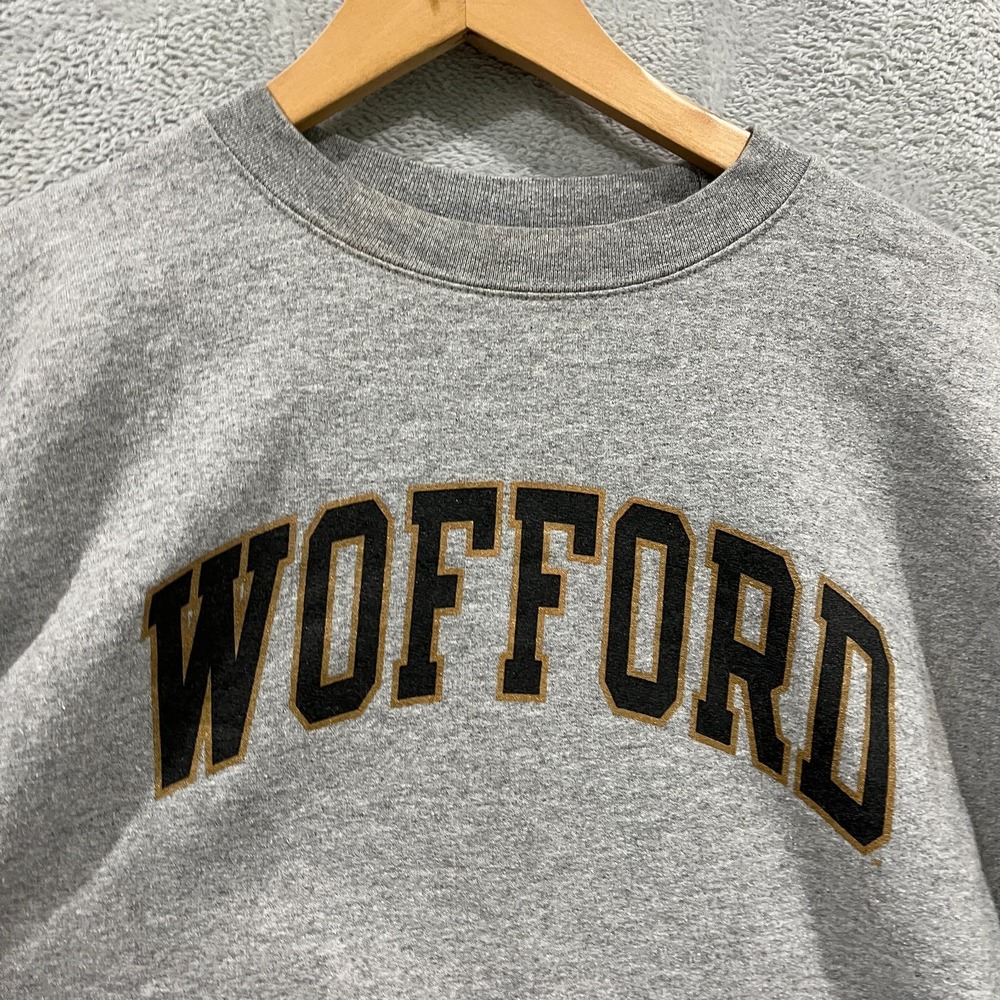 Vtg Wofford College Sweatshirt Mens M Gray Fleece Lined Champion NCAA Pullover - Picture 4 of 10